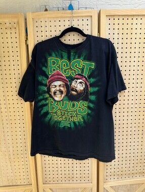 Cheech & Chong Up In Smoke T Shirt XL Best Buds Black Graphic Tee 2008